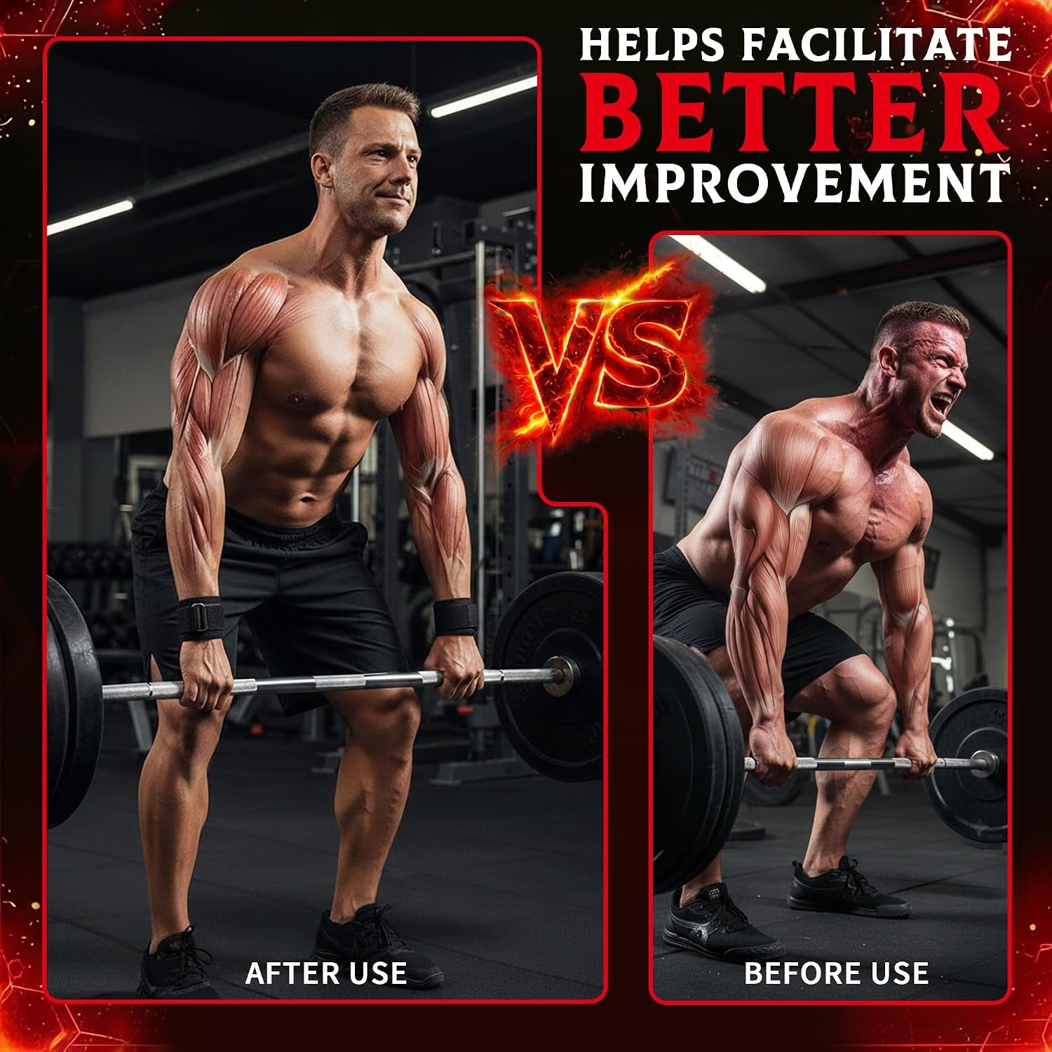 Lifting Straps – Durable Cotton Wrist Straps with Padded Support & Adjustable Ankle Straps for Cable Machine, Deadlifts, Rows & Strength Training