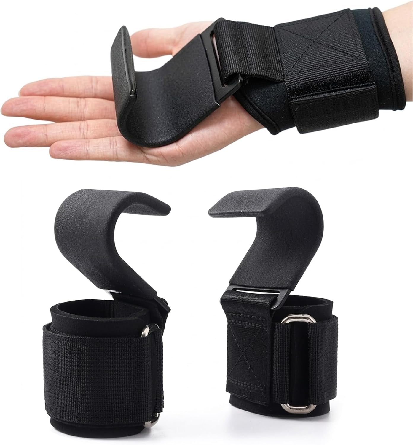 Lifting Straps – Durable Cotton Wrist Straps with Padded Support & Adjustable Ankle Straps for Cable Machine, Deadlifts, Rows & Strength Training