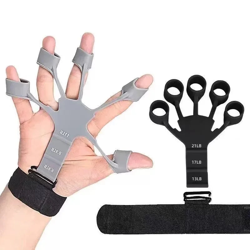 Grip Strength Trainer Finger Strengthener-Hand Strengthener 3 Resistant Level Exerciser-Adjustable Hand for Therapy
